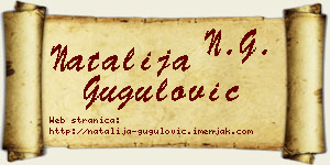 Natalija Gugulović vizit kartica